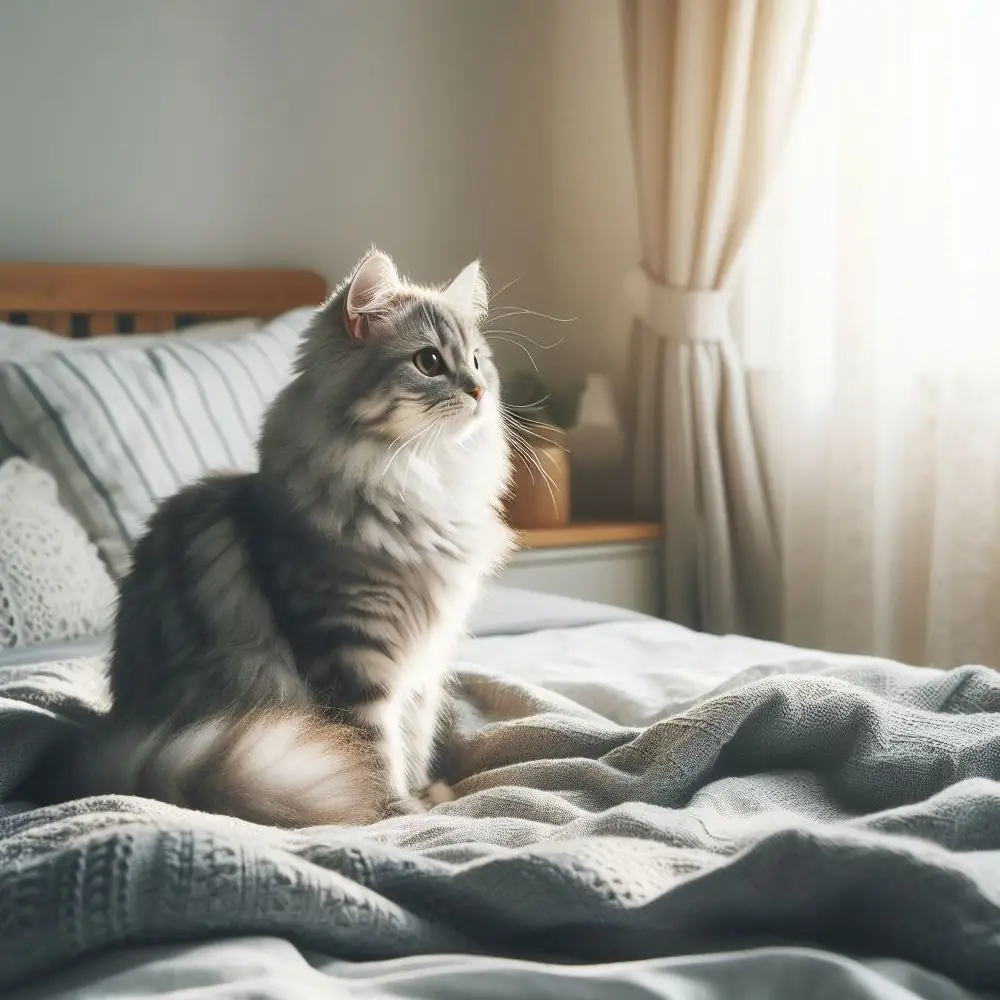 Katzengeschichte: Katze Mausi unter der Decke